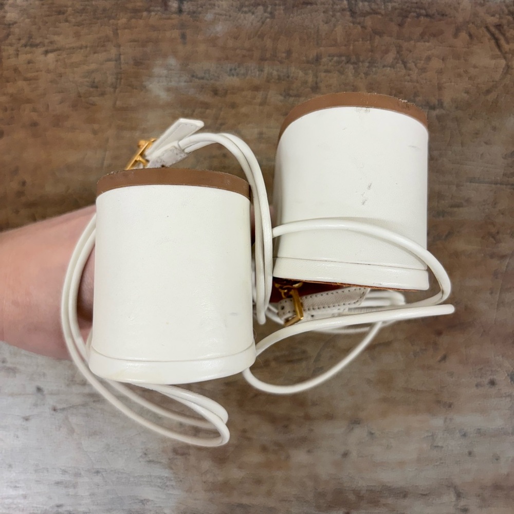 Tory Burch White Strappy Heels - Picture 8 of 9